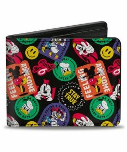 Buckle Down Stock Disney Sensational 6 Badges Bi-Fold Wallet