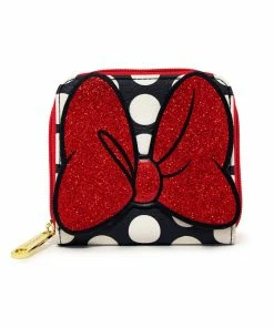 Buckle Down Stock Disney Minnie Mouse Glitter Bow Ziparound Wallet