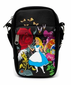Buckle Down Exclusive Crossbody Bags Disney Alice In Wonderland Parks Crossbody Bag - Pink A La Mode Exclusive