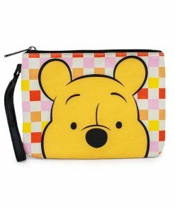 Buckle Down Stock Disney Winnie The Pooh Checkered Single Pocket Wallet Wristlet Wallets