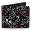 Buckle Down Stock Disney Mickey Doodles Bi-Fold Wallet Wallets