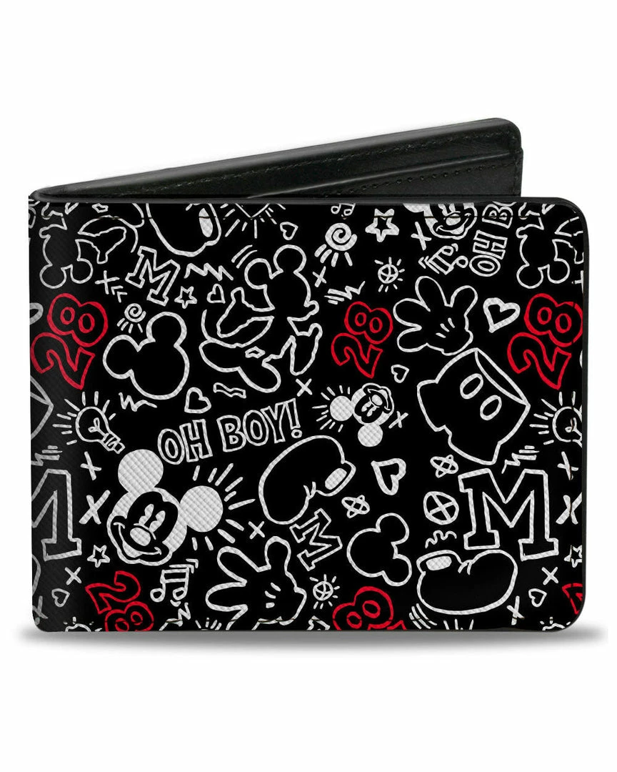 Buckle Down Stock Disney Mickey Doodles Bi-Fold Wallet Wallets 3 Buckle Down Stock Disney Mickey Doodles Bi-Fold Wallet Wallets