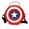 Buckle Down Exclusive Marvel Captain America Shield Park Circle Parks Crossbody Bag - Pink A La Mode Exclusive Crossbody Bags