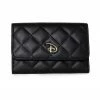 Buckle Down Stock Disney Quilted Signature D Gold Fold Over Wallet