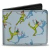 Buckle Down Stock Disney Peter Pan Shadows Bi-Fold Wallet Wallets
