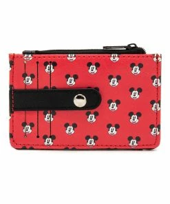 Buckle Down Stock Wallets Disney Mickey Mouse Smiling Red Cardholder