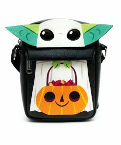 Buckle Down Exclusive Star Wars Ghost Trick-or-Treat Baby Yoda Grogu Parks Crossbody Bag - Pink A La Mode Exclusive Crossbody Bags