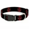 Buckle Down Pets Marvel Deadpool Dog Collar