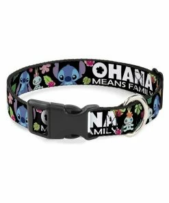 Buckle Down Pets Disney Stitch Ohana Means Family Dog Collar