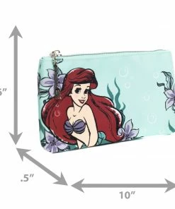 Loungefly Disney The Little Mermaid Ariel, Multi-use Pouch, Coin Purse, Cosmetic, Pink A La Mode Exclusive