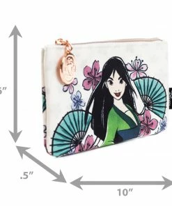 Loungefly Exclusive Loungefly Disney Princess Mulan, Multi-use Pouch, Coin Purse, Cosmetic, Pink A La Mode Exclusive