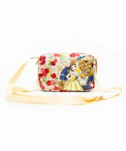 Buckle Down Exclusive Crossbody Bags Disney Beauty And The Beast Watercolor Parks Crossbody Bag - Pink A La Mode Exclusive
