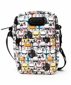 Buckle Down Exclusive Crossbody Bags Star Wars Helmets Of The Galaxy Parks Crossbody Bag - Pink A La Mode Exclusive