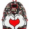 Loungefly - Disney Mickey And Minnie Heart Hands Mini Backpack