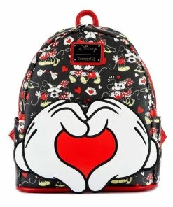 Loungefly - Disney Mickey And Minnie Heart Hands Mini Backpack