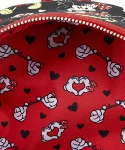 Loungefly - Disney Mickey And Minnie Heart Hands Mini Backpack