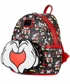 Loungefly - Disney Mickey And Minnie Heart Hands Mini Backpack