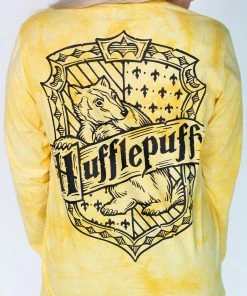 Apparel Cakeworthy - Harry Potter Hufflepuff Long Sleeve Tie Dye Tee