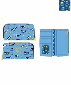 Loungefly - Looney Tunes Tweety And Sylvester AOP Zip Around Wallet