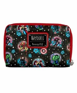 Loungefly April22 Loungefly - Marvel Avengers Tattoo Ziparound Wallet