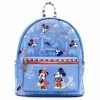 Danielle Nicole Exclusive Danielle Nicole, Disney Springtime In Paris Mickey And Minnie Mini Backpack, Pink A La Mode Exclusive