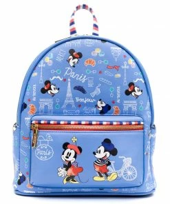 Danielle Nicole Exclusive Danielle Nicole, Disney Springtime In Paris Mickey And Minnie Mini Backpack, Pink A La Mode Exclusive