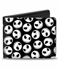 Buckle Down Buckle-Down Nightmare Before Christmas Jack Faces Bi-Fold Wallet