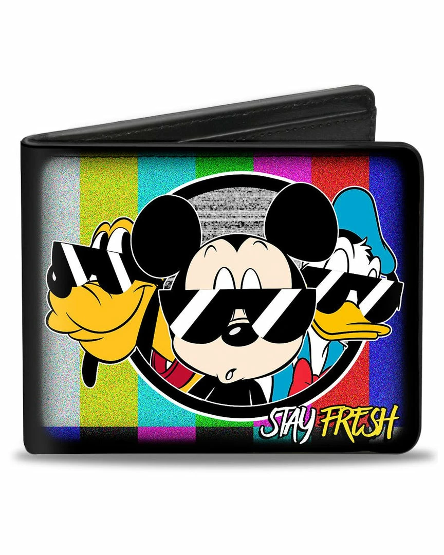Buckle Down Disney Mickey Donald And Pluto Bi-Fold Wallet 3 Buckle Down Disney Mickey Donald And Pluto Bi-Fold Wallet