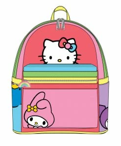 Loungefly June22 Loungefly - Hello Kitty And Friends Color Block Mini Backpack