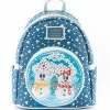 Loungefly - Disney Snowman Mickey And Minnie Snow Globe Mini Backpack