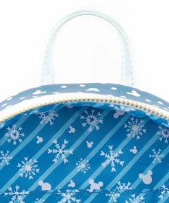 Loungefly - Disney Snowman Mickey And Minnie Snow Globe Mini Backpack