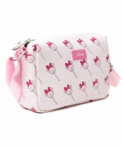 Buckle Down Exclusive Disney Minnie Mouse Lollipop Parks Crossbody Bag - Pink A La Mode Exclusive Crossbody Bags