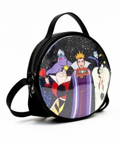 Buckle Down Exclusive Crossbody Bags Disney Villains Snow Globe Circle Parks Crossbody Bag - Pink A La Mode Exclusive