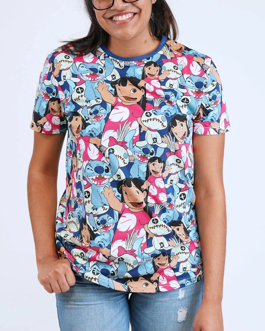 Cakeworthy - Disney Lilo & Stitch AOP Unisex Tee Apparel 3 Cakeworthy - Disney Lilo & Stitch AOP Unisex Tee Apparel