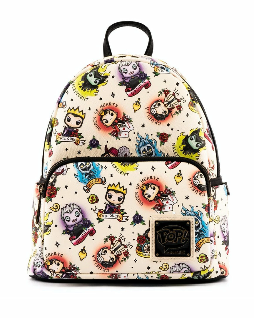 Loungefly - Disney Villains Tattoo AOP Mini Backpack 3 Loungefly - Disney Villains Tattoo AOP Mini Backpack