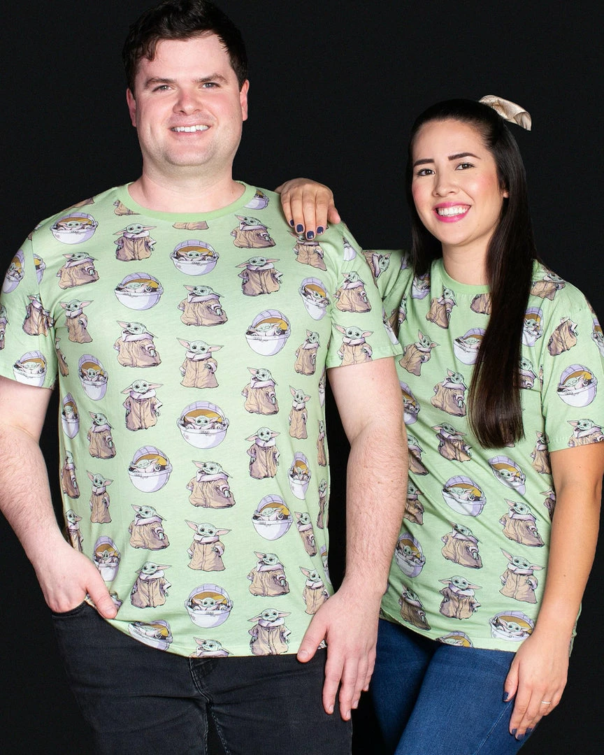 Apparel Cakeworthy - The Mandalorian The Child AOP Unisex Tee 5 Apparel Cakeworthy - The Mandalorian The Child AOP Unisex Tee