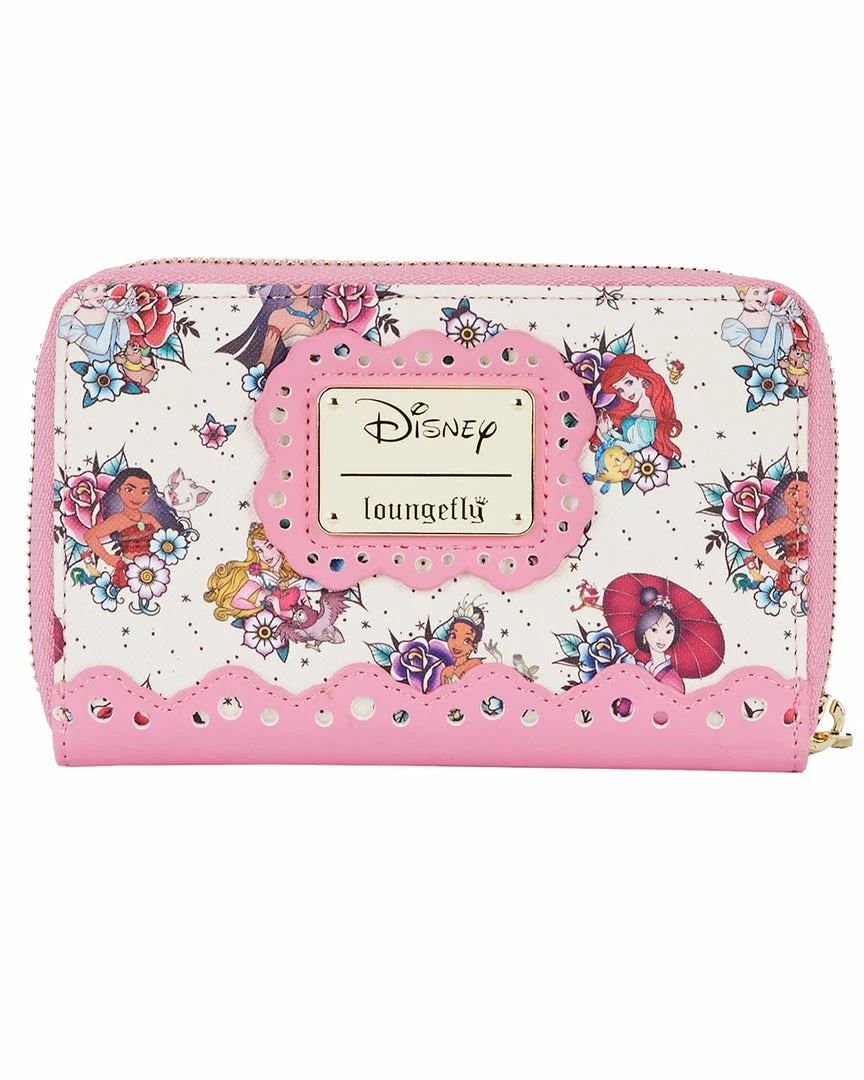 Loungefly - Disney Princess Tattoo AOP Ziparound Wallet 4 Loungefly - Disney Princess Tattoo AOP Ziparound Wallet