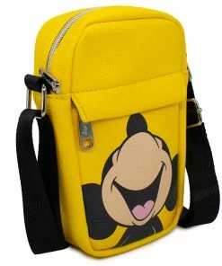 Buckle Down Stock Disney Mickey Mouse Smiling Park Crossbody Bag Crossbody Bags