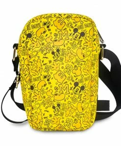 Buckle Down Stock Disney Mickey Mouse Doodles Park Crossbody Bag