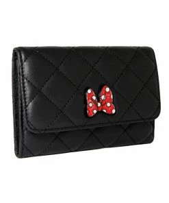 Buckle Down Stock Wallets Disney Minnie Mouse Bow Enamel Fold Over Wallet