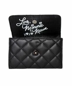 Buckle Down Stock Wallets Disney Minnie Mouse Bow Enamel Fold Over Wallet