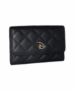 Buckle Down Stock Disney Quilted Signature D Gold Fold Over Wallet