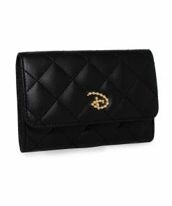 Buckle Down Stock Disney Signature D Faux Pearl Fold Over Wallet