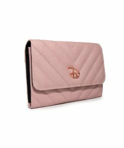 Buckle Down Stock Disney Signature D Rose Gold Fold Over Wallet Wallets