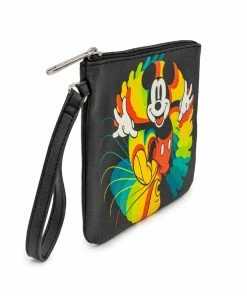 Buckle Down Stock Disney Mickey Rainbow Single Pocket Wallet Wristlet