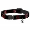 Buckle Down Pets Marvel Deadpool Breakaway Cat Collar W/ Bell