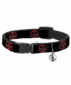 Buckle Down Pets Marvel Deadpool Breakaway Cat Collar W/ Bell