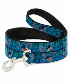 Buckle Down Pets Disney Stitch Hibiscus 4' Dog Leash