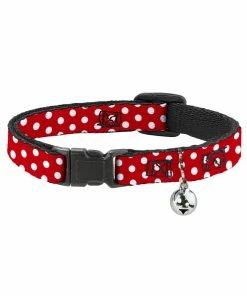 Buckle Down Pets Disney Minnie Mouse Polka Dots Breakaway Cat Collar W/ Bell