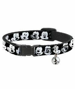 Buckle Down Pets Disney Mickey Mouse Expressions Breakaway Cat Collar W/ Bell